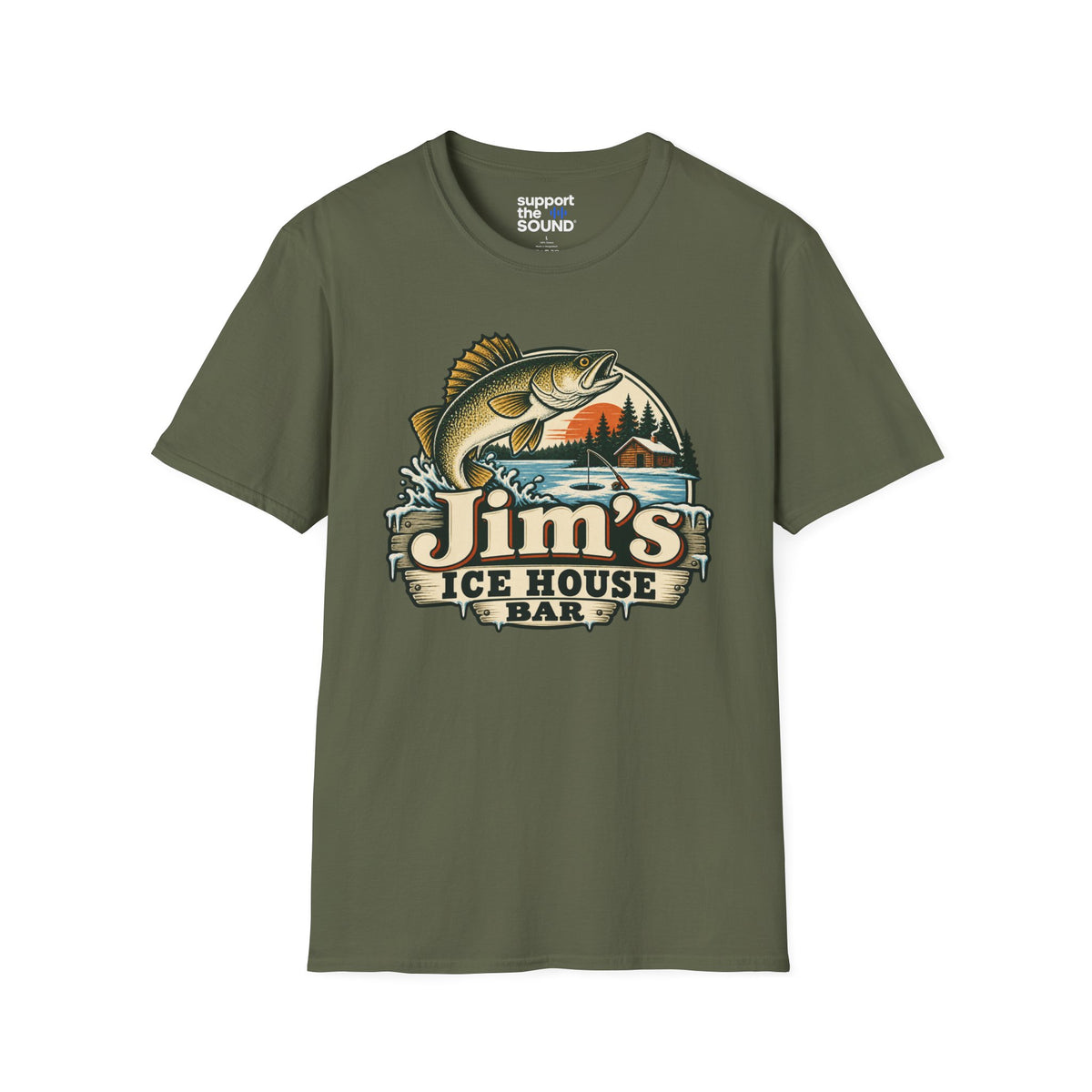 Jim’s Ice House | Jim’s Ice House Bar New Fishing Graphic T-Shirt